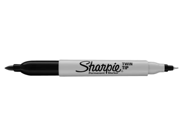 Feutre Sharpie Twin Tip ogive Ultra Fin & Fin noir blister 1 pièce
