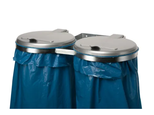 Dubbele Afvalverzamelaars Wandhouder Bxd 800x530mm 120 liter Zak