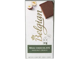 Chocolade The Belgian melk hazelnoot crunch reep 100 gram - 3