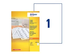 Etiket Avery DP001-100 210x297mm Kopieren wit 100 Stuks