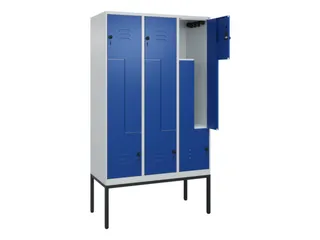 Z-garderobekast,HxBxD 2120x1200x500mm,vak B 200/400mm,draaigrendel - 2