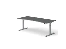 Elektrisch ihv bureau,HxBxD 650-1310x2000x900/800mm,blad donkergrijs