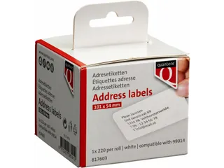 Labeletiket Quantore 99014 54x101mm adres wit - 1