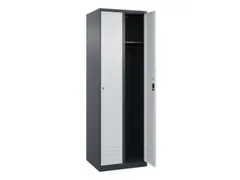 locker,HxBxD 1850x600x500mm,2vak,vak B 300mm,cil.-slot,staand op vloer