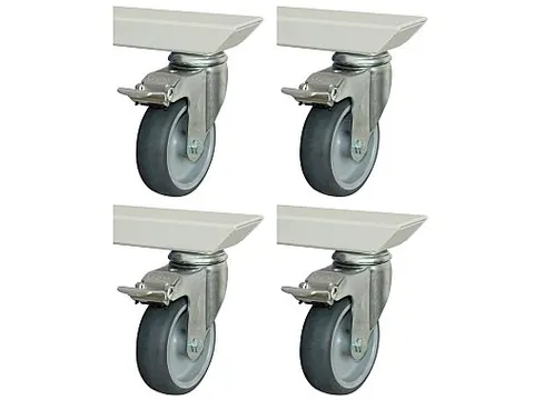 4zwenkwielen,v. werkbank,TPE,bouw H 135mm