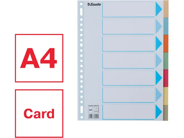 Tabblad Esselte Karton A4 7 Tab
