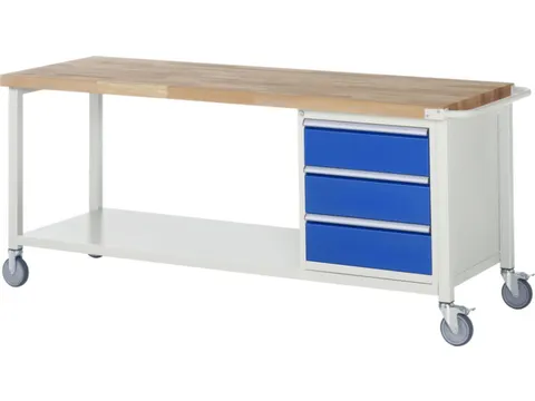 Werkbank Hxbxd 880x2000x700mm Beukenhouten Werkblad 3laden