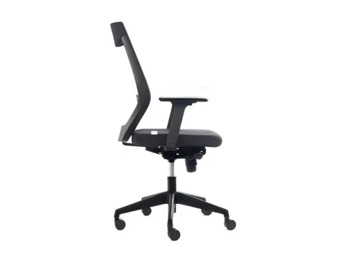 Bureaustoel,Synchroonmech.,M. Armleuningen,Zitting Schuimstof Zwart