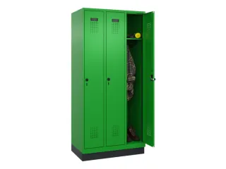 locker,HxBxD 1950x900x500mm,3vak,vak B 300mm,draaigrendel,sokkel - 1