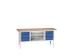 werkbank,HxBxD 830-930x2000x600mm,multiplexblad,uitrusting: 6laden