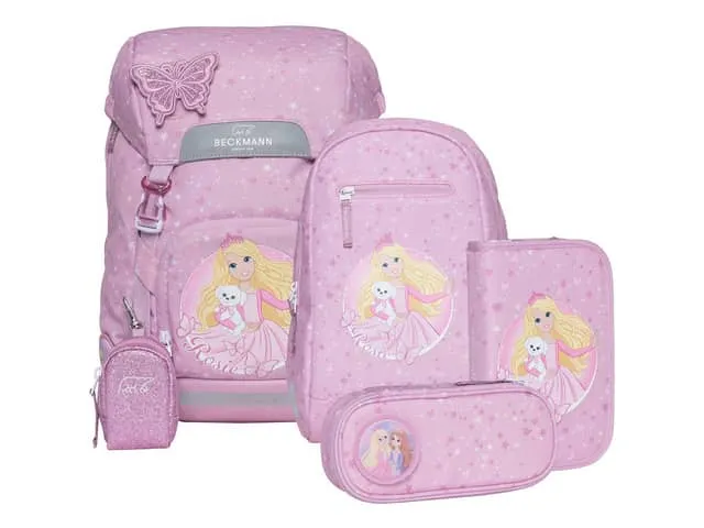 Schooltasset Beckmann Classic Rosie 6dlg (schooltas, gymtas,etui gevul
