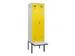 locker met bank,voor scheiding van kleding,HxBxD 2120x600x815mm,2vak