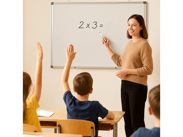 BRASQ Magnetisch Whiteboard 90x60cm Zilver met accessoire set