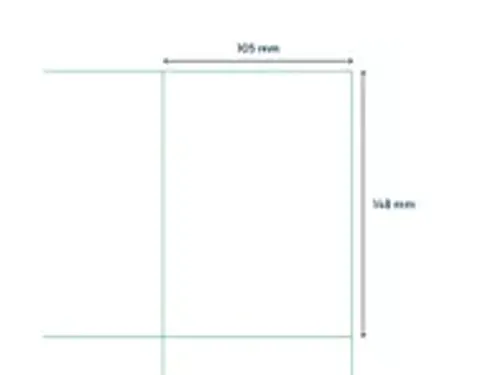 OUTLET Etiket Rillstab 105x148mm A6 Wit 400 Stuks