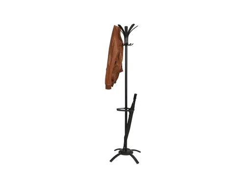 Cleo design kapstok met 5 dubbele haken 175 cm metaal zwart