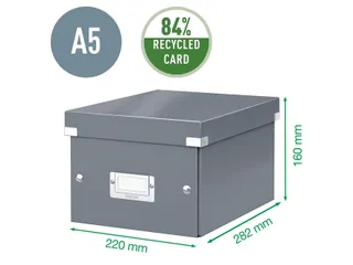 Opbergbox Click & Store 220x160x282mm Wit 84% gerecycled karton - 7