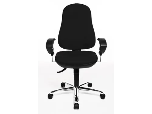 bureaustoel Support SY, zwart, basis uit chroom