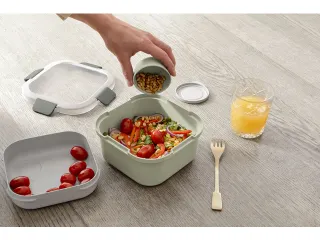 Sigma Home food to go lunchbox 1,4L groen - 17,7x17,7x8,7cm - 8