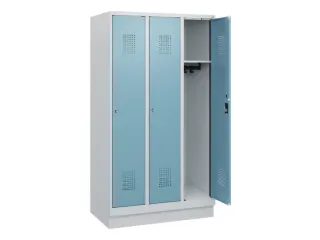 schoollocker,HxBxD 1630x900x500mm,3vak,vak B 300mm,cil.-slot,sokkel - 1