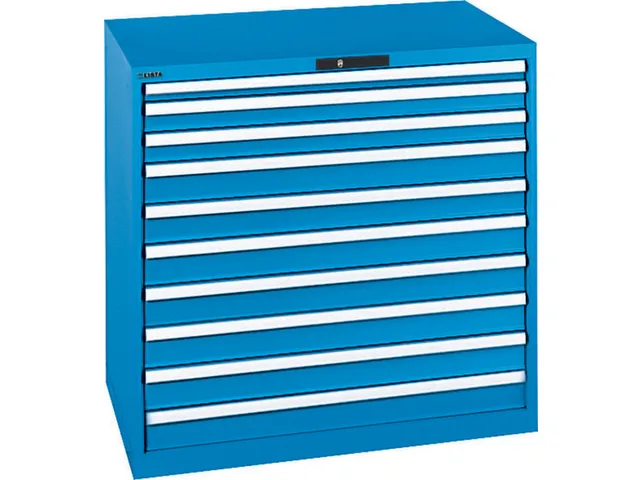 ladekast HxBxD 1000x1023x725mm 10laden key lock lak RAL5012