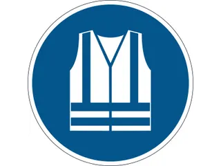Vloermarkeringssticker Blauw Gebruik Veiligheidsvest 430mm - 1