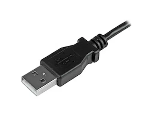 2m Micro-USB oplaad en sync kabel M/M haaks naar links