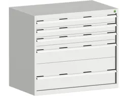 ladekast 900x1050x650mm 5laden zware lasten RAL7035 front RAL7035