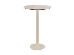 statafel,HxØ 1090x700mm,rond,schotelvoet zandkleuren