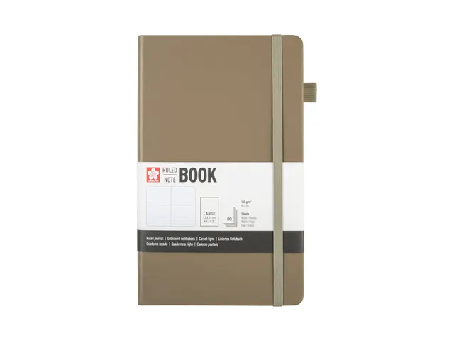 Notitieboek Sakura hard cover large lijn sintel 130x210mm