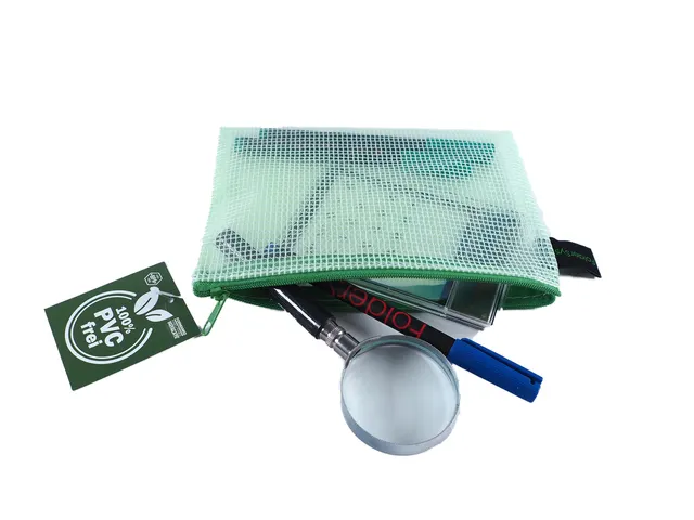 etui A6 PVC-vrij groen transparant met ritssluiting