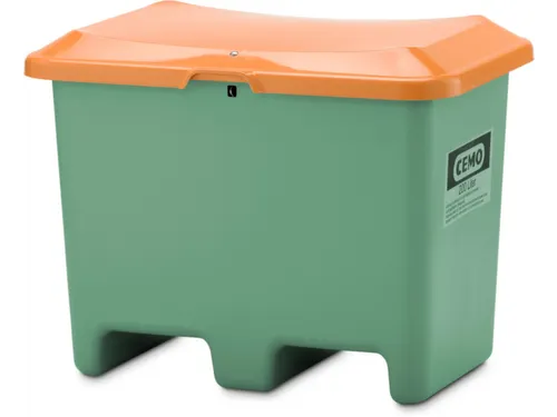 strooigoedbak,200l,HxBxD 690x890x600mm,GVK,groen,deksel oranje