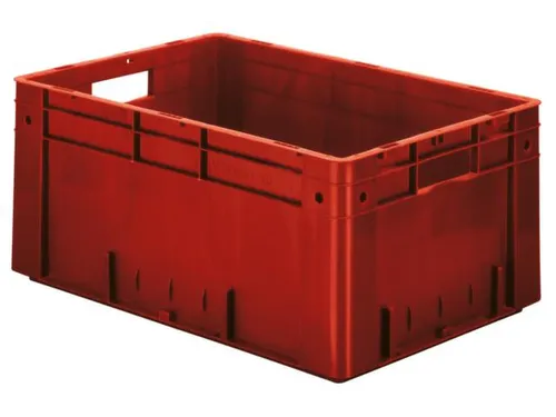 Euronorm Stapelkrat 270x600x400mm 50l Gesloten Rood