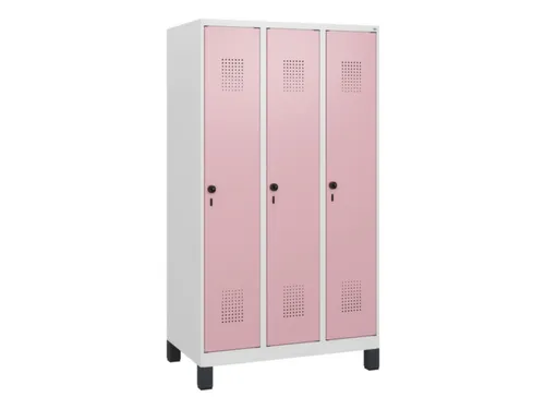 schoollocker,HxBxD 1630x900x500mm,3vak,vak B 300mm,draaigrendel,voeten