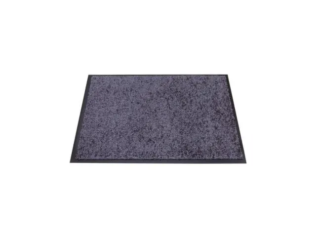 Schoonloopmat Binnen 40x60 Cm Wasbaar Grijs