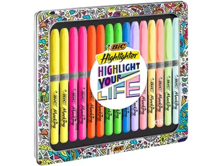 Markeerstift Bic grip Highlight your life assorti blik à 15 stuks - 2