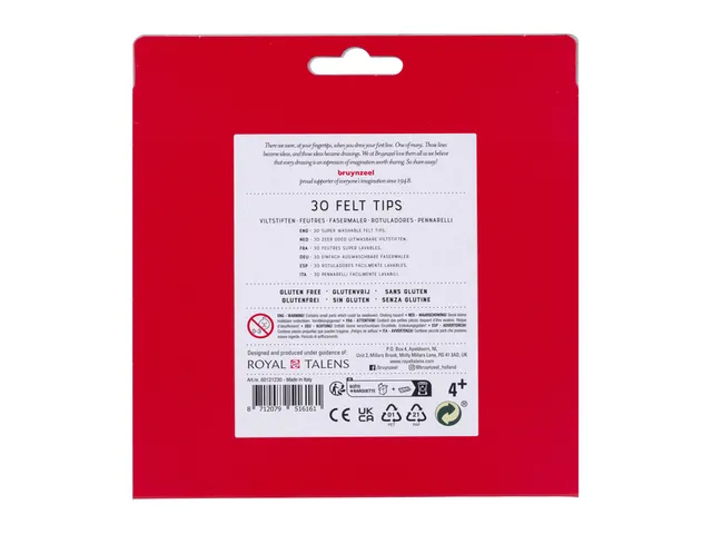 Feutre Bruynzeel Kids set 30 couleurs