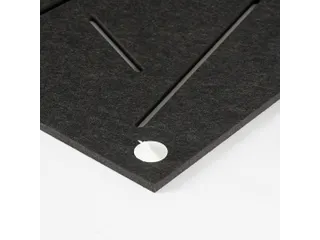 Akoestisch wandpaneel vierkant met patroon uitsnede 100x100cm Zwart - 4