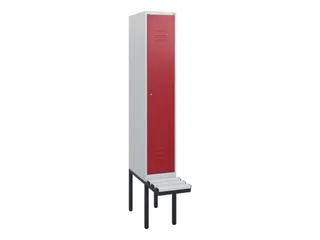 locker met bank,HxBxD 1950x300x815mm,1vak,vak B 300mm,cil.-slot - 1
