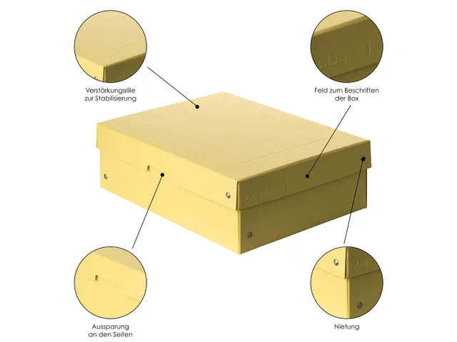PureBox Pastell A4 jaune 100mm