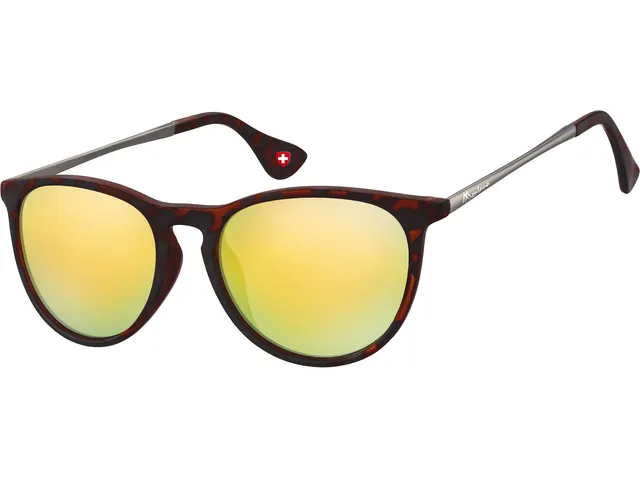 Lunettes de soleil Montana Turtle mat Revo verre dore