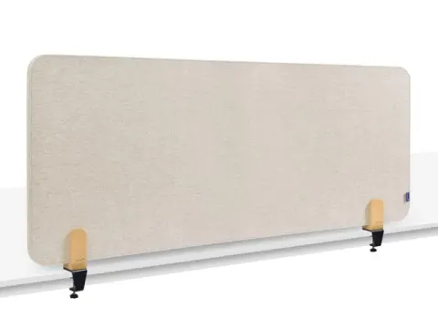 OUTLET Elements Bureauscherm akoestisch 60x160cm Beige klemmen