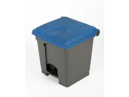 pedaalemmer,1x30l,HxBxD 435x398x410mm,romp PP grijs,deksel PP blauw