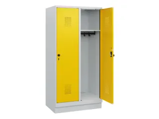 schoollocker,HxBxD 1630x800x500mm,2vak,vak B 400mm,draaigrendel,sokkel - 1