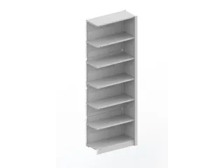 kantoorstelling aanbouwveld HxBxD 2200x756x335mm 6 OH Stalen Ral7035 - 1
