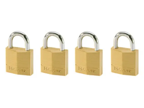 Hangslot MasterLock 4 gelijksluitend messing 20mm