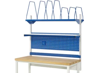 opbouwelement,v. werkbank,HxBxD 1130x1500x350mm,draagverm. 100kg,staal - 1