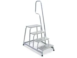Montagetrap Aluminium H0 8m 4treden Platform Treden Traanplaat Leuning