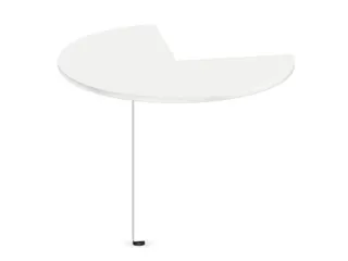 aanbouwtafel,i.h.v.,HxØ 720-840x1000mm,driekwartrond,Bl-wit - 1