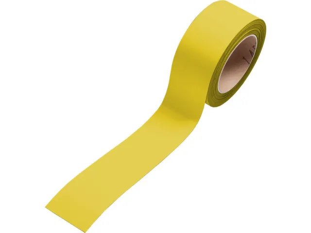 bord achterzijde magnetisch folie op rol H 30mm L 10m geel