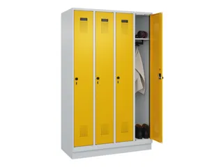 locker,HxBxD 1950x1200x500mm,4vak,vak B 300mm,draaigrendel,sokkel - 1